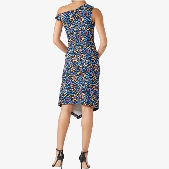 Sz 4 (36 Eur) Atlein Off the Shoulder Twist Floral Dress NWOT $684 MSRP - Picture 3 of 9